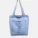Jiessie La Brand Designer Women Denim Oulder Bag Bag Ca Blue Fabric Plain Jean Handle Front Pocet Tote