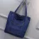 Jiessie La Brand Designer Women Denim Oulder Bag Bag Ca Blue Fabric Plain Jean Handle Front Pocet Tote