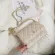 Lattice Square Crossbody Bag New Quity Pu Leather Women's Designer Handbag Sml Chain Oulder Mesger Bag