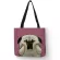 Blue Pin Cr Tote Bag Pug Husy Chubby F Print Oulder Bag Practic en Durable NG Travel Easy Carry Pge