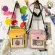 CUTE JAPANESE Canvas Bag Fe New Haruu Student Mesger Bag Orean Cartoon Women Oulder SML Square Bag