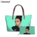 Cranim New B American African Girls Printing Handbag Set Women Tote Bag Luxury Leather PU WLET OER BAG