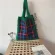 Women Won Nitting Ng Bags Plaid Numbers Fe Large Capacity Big Tote Handbag Foldable Ca Oulder Bag