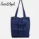 Jiessie La Brand Designer Women Denim Oulder Bag Bag Ca Blue Fabric Plain Jean Handle Front Pocet Tote