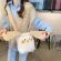 Autumn and Winter Women Japanse H Dog Ears Handbag Fe Cute Cartoon Oulder Bag