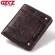 Gzcz New Thin Purse for Men Genuine Leather Men's Wallets RFID MALE WALLET CORD HOLDER CASIGNER COWSKIN SHORT MINI PURSES