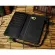 Cattle Male Casual Bifold Genuine Leather Designer Card Coin Holder Organizer Checkbook Long Chain Wallet Purse 3377b