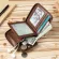 Men Zipper Bifold Short Pruse Vintage Leather Wallet Multifunction Small Wallet for Men Coin Purse Card Holders Clutch Hasp Bags