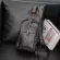 กระเป๋าคาดหน้าอก/Men's all-match hit color chest bag messenger bag casual travel daily carry-on portable small leather bag