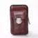 Waist/Men's Belt Bag Cowhide Vertical Mobile Phone Bag Zipper Buckle Bright Leather Wallet