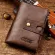 GZCZ Genuine Leather Men's Wallet, Cardholders, Small coin, Walet clamping for Portomonee Bags, Men Clutch Vallet