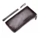 Dienqi Card Holder Long Men Wallets Money Bags Slim Thin Wallets Male Cell Phone Clutch Black Leather Vallet Wristlet