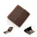 Brand Men's Genuine Leather Wallet Male Separate Coin Pocket Crazy Horse Leather Mini Money Bag Vintage Wallets Short Men Purses