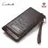 Contact's Wristlet Bag Genuine Leather RFID COLLPONE WALLET MEN's Clutch Wallets Men Credit Card Holder Male Long Pruse Zipper