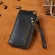 Male Organizer Leather Design Animal Emboss Checkbook Chain Zipper Pocket Wallet Pursse Clutch Phone Sleeve Men CK001-1D