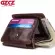 Gzcz Genuine Leather Men's Wallets Thin Male Wallet Card Holder Cowskin Soft Zipper Poucht Short Clamp For Money Portomonee
