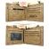 Anime Jojo Bizarre Adventure Khaki Pu Leather Wallet With Zipper Coin Purse