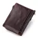 100% Genuine Leather Men Wallet Coin Purse Small Mini Card Holder Chain Portfolio Portomonee Male Walet Pocket Quality