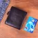 Aetoo Leather Mini Zipper Short Wallet  Male And Female Square Head Cowhide Small Zero Wallet  Money Clip