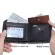 Men's wallet/Men's Short Zipper Wallet Oil Wax Leather Business Large-Capacity Wallet