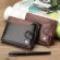 Men's wallet/Casual Men's Wallet Short and Leather Buckle Horizontal Wallet