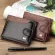 กระเป๋าสตางค์ผู้ชาย/Casual men's wallet short and leather buckle horizontal wallet