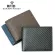 กระเป๋าสตางค์ผู้ชาย/Leather men's wallet Carbon fiber pattern anti-theft brushed cowhide short RFID wallet