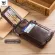 Bullcaptain  Men's Purse Leather Purse Male Purse Rfid Card Holder Wallet Storage Bag Coin Purse Zipper Wallet