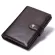 Contact's Quality Genuine Cow Leather Wallet Men Hasp Design Short Purse Passport Photo Holder for Male Clutch Wallets