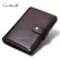 Contact's Quality Genuine Cow Leather Wallet Men Hasp Design Short Purse Passport Photo Holder for Male Clutch Wallets
