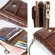 RFID Protection Genuine Leather Men Wallet Coin Purse Small Short Card Holder Chain Portfolio Portomonee Male Walet Pocket