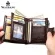Manbang Genuine Leather Men Wallets TRIFOLD WALLET ZIP COIN POCKET PUSSE COWHIDE Leather Man Wallet High Quality