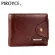 Leather Wallet with Coin Pocket Photo Window Men Wallets Quality Guarantee Zipper Money Bag Hassp Purse Men Small Clutch