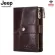 RFID Genuine Leather Wallet Men Crase Wallets Coin Purse Short Male Money Bag Quality Designer Mini Walet Quality Designer