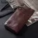 Luensro Men Wallet Leather Vintage Long Wallets Men 100% Genuine Leather Wallet Purse Zipper Card Holder Coin Purse for iPhone7s