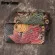 Genuine Leather Handmade Wallet For Men  Women Carving Fish Long Zipper Wristband Purse Layer Cow Leather Retro Clutch Bag