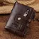 Free Engraving 100% Genuine Leather Men Wallet Coin Purse Small Mini Card Holder Chain Portfolio Portomonee Male Walet Pocket