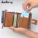 Name Engraving Men Wallets Leather Double Zipper Card Holder Short Male Purse Coin Pocket Vintage High Quailty Men Wallets