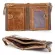 Crazy Horse Genuine Leather Men Wallets Short Credit Business Card Holders Double Zipper Cowhide Leather Wallet Pruse Carteira