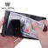 Rfid Aluminum Slim Wallet Leather Mini Men  Women Wallets Business Automatic Pop Up Id Credit Card Holder