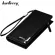 Baellerry Men Wallets Business Long Zipper Large Capacity Quality Male Pruity Holder Multi-Function Wallet for Men
