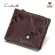 Contact's 100% Genuine Leather Wallet Men Small Card Holder Portfolio Zipper Coin Purse Wallets Mini Money Bags Rfid Blocking