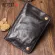 Handmade Wrinkle Wallet Leather Genuine Cow Leather Vertical Mens Wallets Retro Money Clips Short Billfold Purse