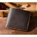 Handmade Vintage Crazy Horse Genuine Leather Wallet Men Pruse Leather Men Wallet Short Style Male Wallet Coin Bag Money Holder