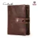 Contact's Crazy Horse Leather Wallet Men Coin Purse Casual Card Holder Small Billfold for Man High Quality Male Wallets RFID