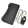 Maheu Super Quality Leather Wallet with Iron Chain 100% Cowhide Leather Black Bifold Card Wallet Metal Chain Wallet Male
