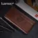 Luensro Genuine Leather Men Wallet Purse Long Wallet For Credit Cards Male Cow Leather Coin Purse Thin Carteira Masculina