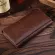 Oil Wax Genuine Leather Men Vintage Long Wallet Pocket Credit Card Holder Clutch Money Bag Male Famous Cowhide Coin Purse