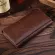 Oil Wax Genuine Leather Men Vintage Long Wallet Pocket Card Holder Clutch Money Bag Male Famous Cowhide Coin Pruse