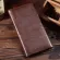 Oil Wax Genuine Leather Men Vintage Long Wallet Pocket Card Holder Clutch Money Bag Male Famous Cowhide Coin Pruse